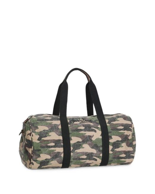 Mc2 Saint Barth Green Camouflage-Print Duffel Bag for men