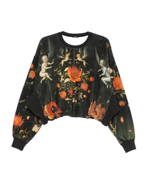 R13 Black Sweatshirt mit Print