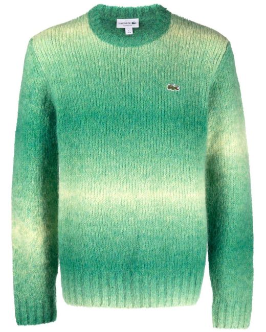 Lacoste Green Ombré Effect Alpaca Sweater for men