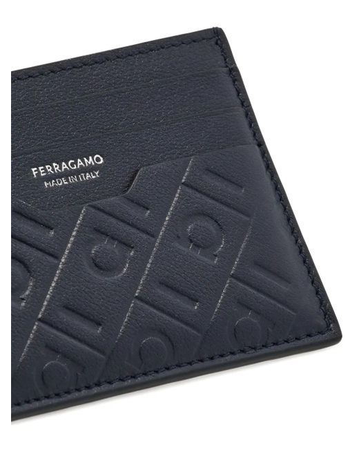 メンズ Ferragamo ガンチーニ カードケース Blue