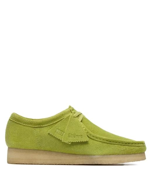 メンズ Clarks スエード レースアップ ダービーシューズ Green