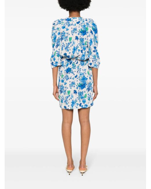 Robe Mi-Longue Ruz À Fleurs Zadig & Voltaire en coloris Blue