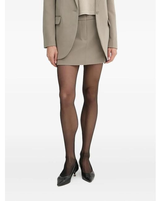 MICHAEL Michael Kors Natural Zip-Pocket Mini Skirt