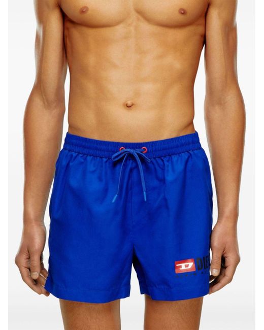 DIESEL Blue Bmbx-ken-37 Drawstring Swim Shorts for men