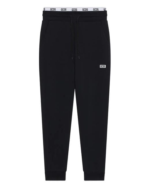 Gcds Black Drawstring-Waist Pants for men