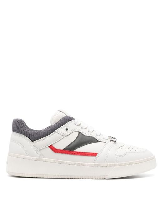 Bally White Logo-plaque Leather Sneakers for men