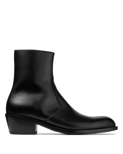 Jimmy Choo Black Sammy/m Leather Ankle Boots for men