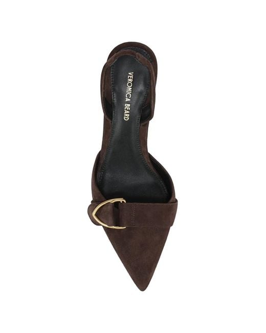 Veronica Beard Metallic Buckle-Strap Pumps