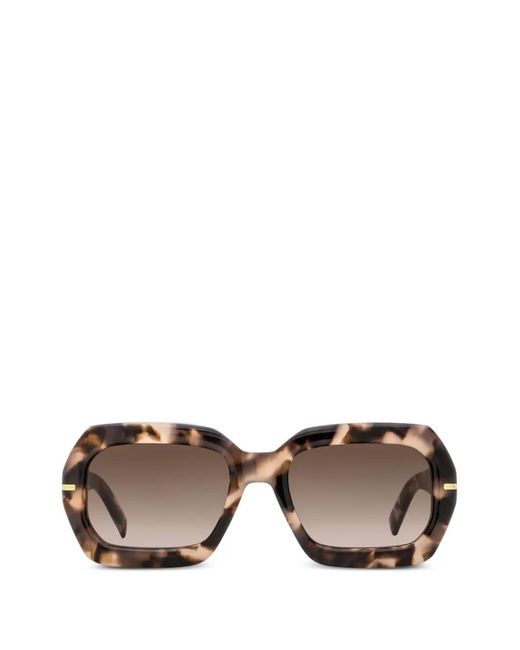 Boss Brown Geometric-Frame Sunglasses