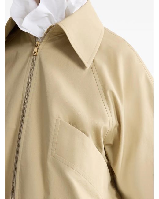 Patou Natural Zipped Collared Bomber Jacket
