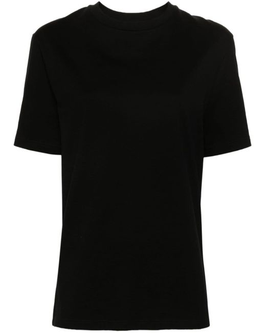 Jil Sander Black T-Shirt mit Logo-Print