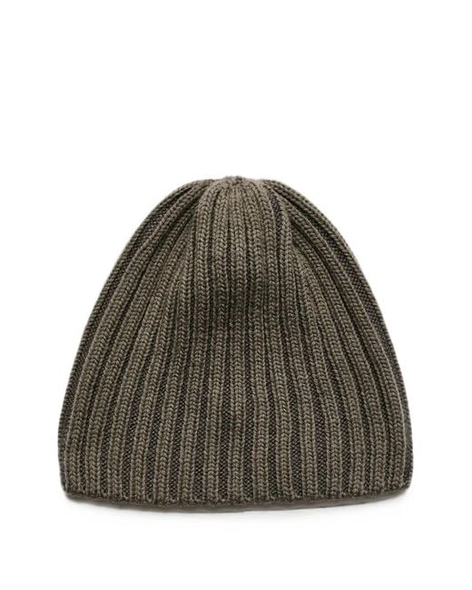 Our Legacy Green Boston Ribbed-Knit Beanie Hat