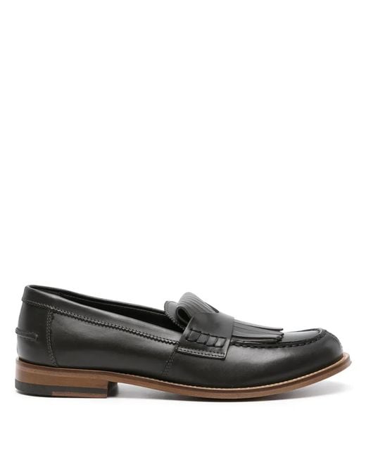 Scarosso Black Bridget Leather Loafers