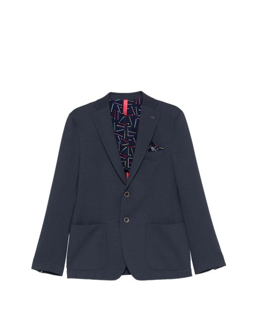 Manuel Ritz Blue Button Blazer for men