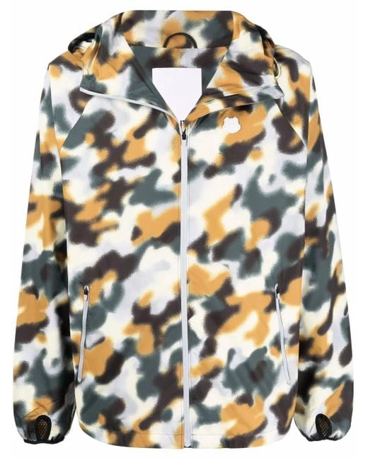 KENZO Gray Blurred Camouflage Lightweight Jacket for men