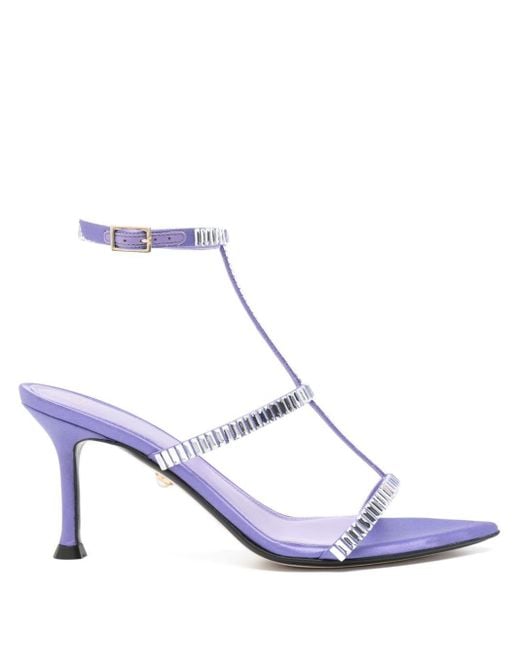 ALEVI White Lisa Crystal-embellished Sandals