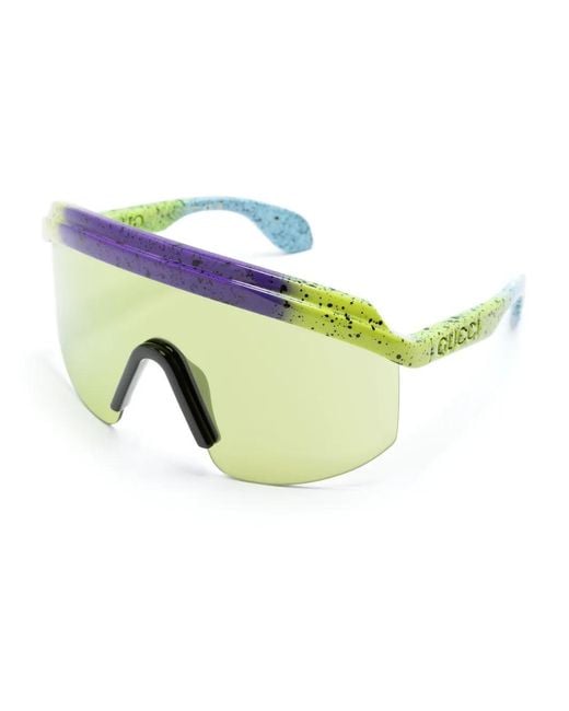 Gucci Blue Oversize-Frame Logo-Embossed Sunglasses
