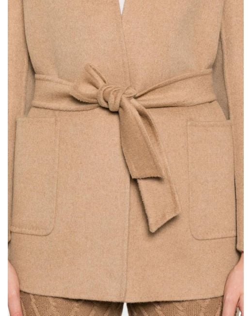 Max Mara Wollen Jas in het Natural