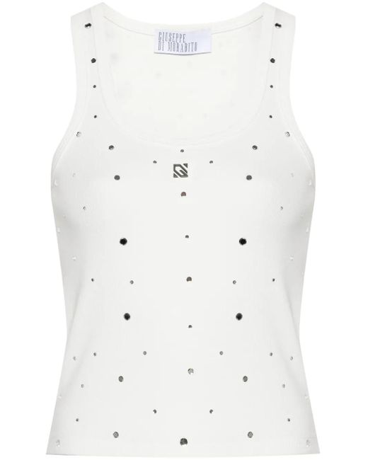 GIUSEPPE DI MORABITO ビジュートリム タンクトップ White