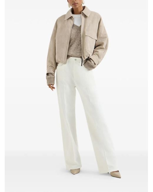 Brunello Cucinelli Natural Corduroy-Effect Jacket