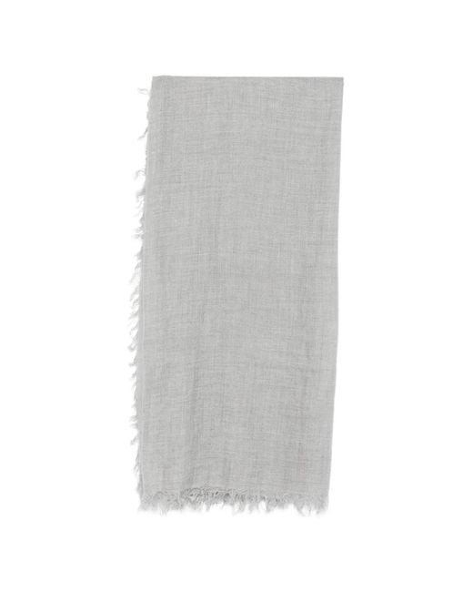 Faliero Sarti Gray Enrica/M Frayed Scarf