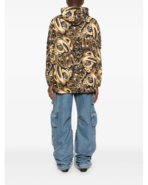 Acne Black Hooded Logo Jacket for men