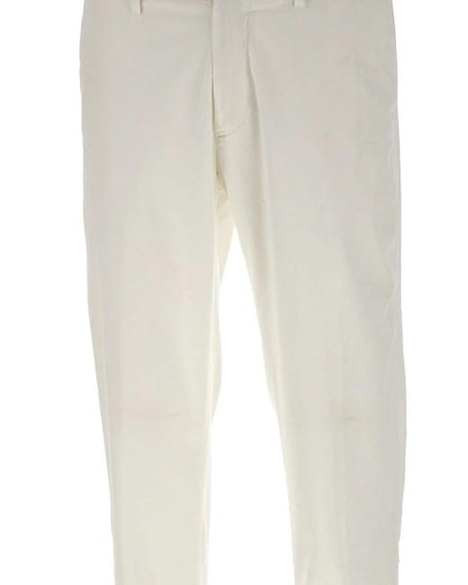 Re-hash Gray Welt-Pockets Cotton-Blend Trousers for men