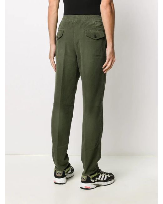 Golden Goose Deluxe Brand Green Straight Leg Corduroy Trousers for men