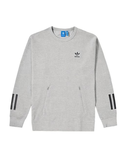 Jersey con tres rayas Adidas de hombre de color Gray