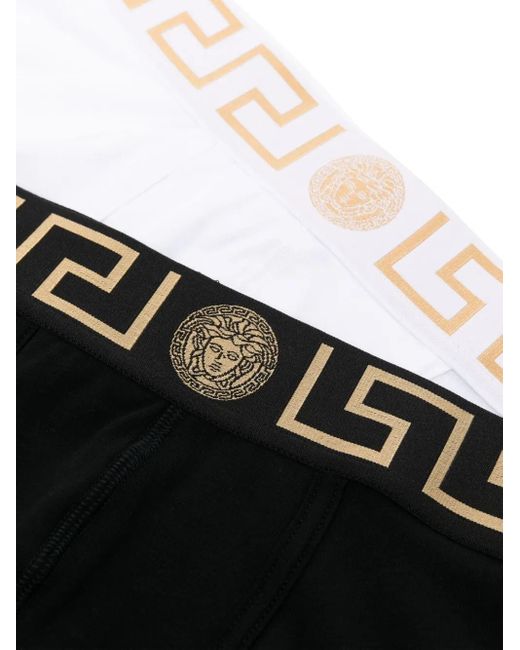 Lot De Deux Boxers Greca Border Versace pour homme en coloris Black