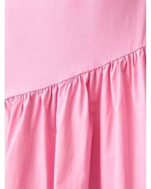 Never Fully Dressed Pink Asymmetric Ruffled Midi Dress