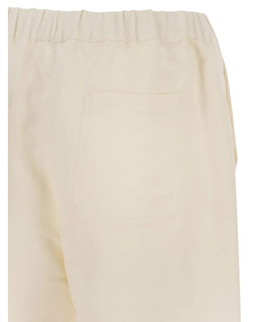 Antonelli White Drawstring-Waist Track Pants