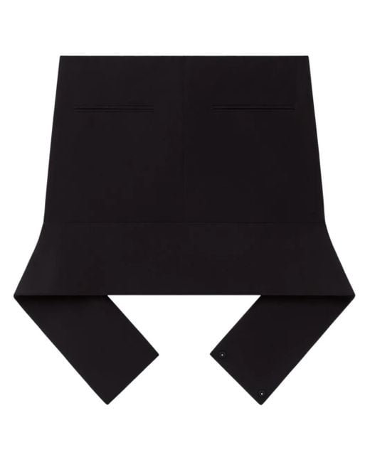 Courreges Black Belted Mini Skirt
