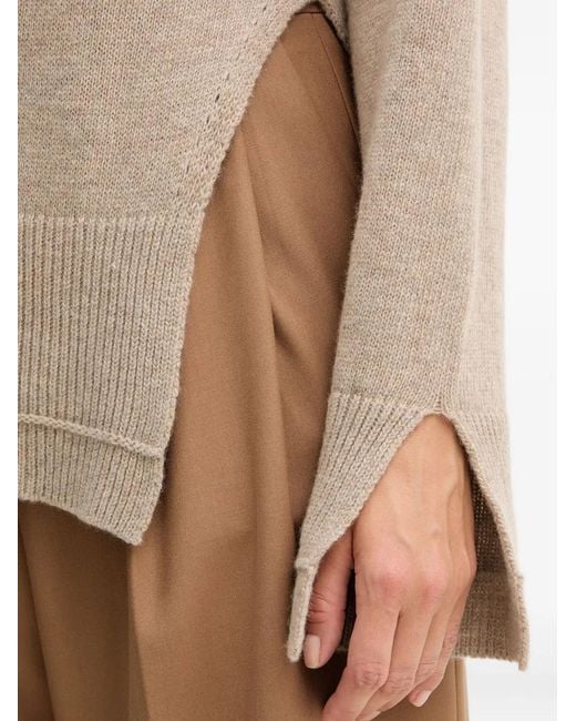 SIMONA CORSELLINI Natural Turtleneck Sweater