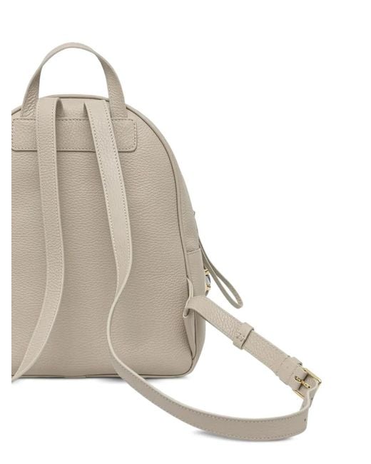 Coccinelle Natural Nory Grained Leather Backpack