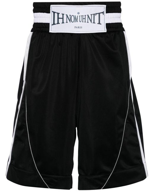 Ih Nom Uh Nit Black Logo-tag Boxing Shorts for men