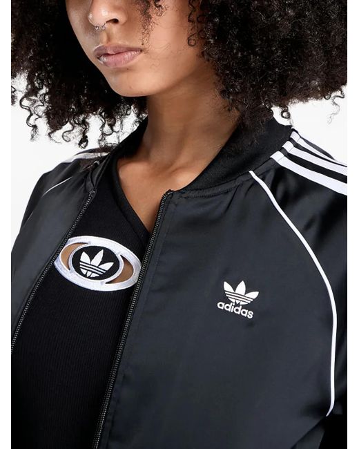 Adidas Black Sst Adicolor Stripe Sweatshirt