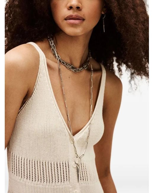 Ba&sh Natural Robe Mi-Longue Joelle