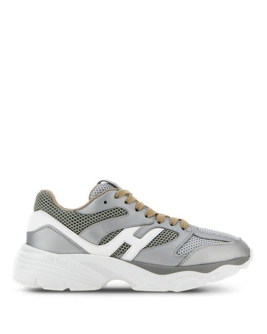 Hogan White H665 Panelled Chunky Sneakers