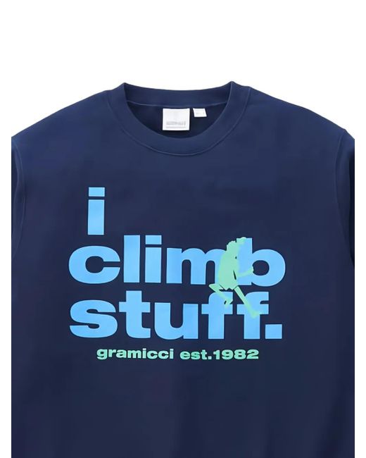 Gramicci Blue Graphic-Print Sweatshirt for men