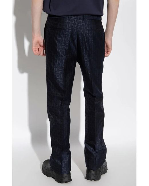 Givenchy Blue Gg Jacquard Trousers for men