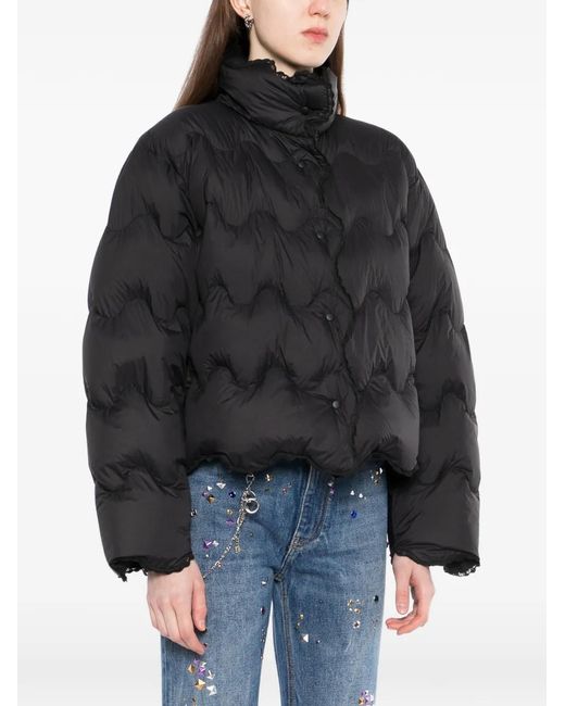JNBY Black Wave-Quilted Jacket
