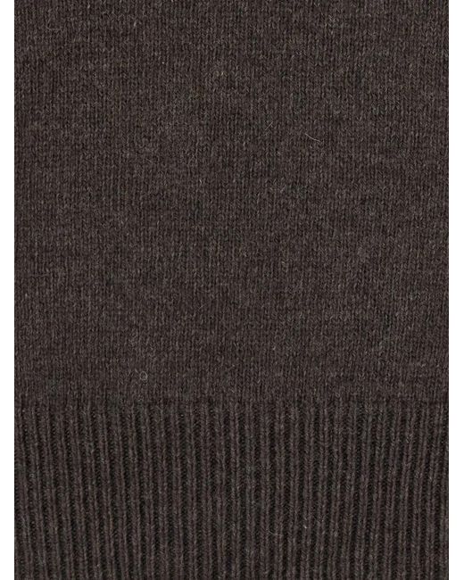 Grifoni Black V-Neck Elbow-Patch Sweater