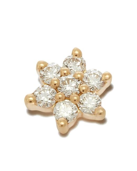 Maria Tash Metallic 18Kt Flower Diamond Stud Earring
