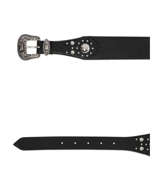 DSquared² White Studded Belt