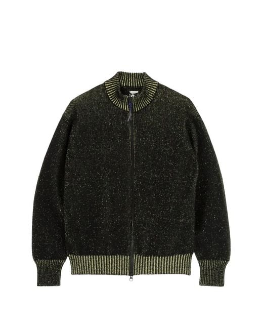 GR10K Black Zip-Up Cardigan for men