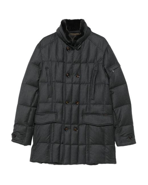 Veste Matelassée À Boutonnière Croisée Moorer pour homme en coloris Gray