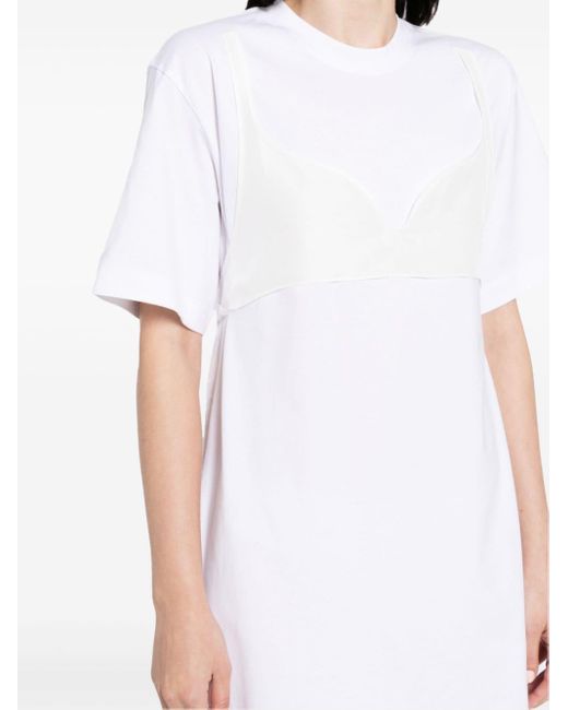 JNBY White Short-sleeved T-shirt Dress