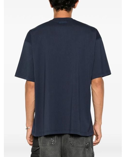 Vetements Blue Logo-Print T-Shirt for men
