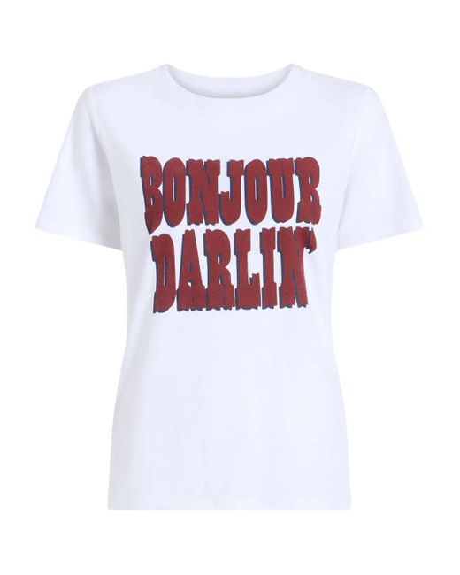 T-Shirt Bonjour Darlin Cinq À Sept en coloris White
